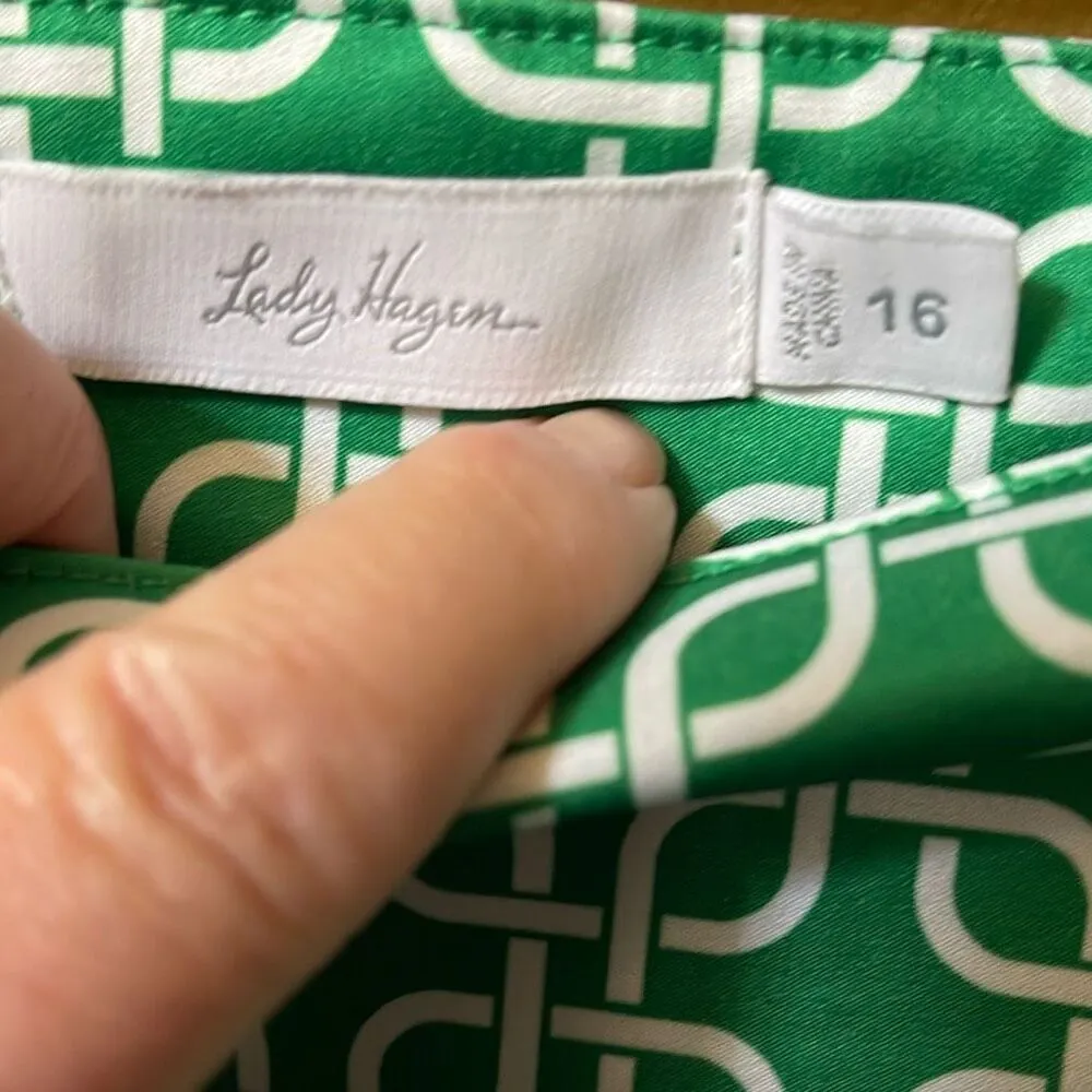 Lady Hagen wrap 17” Links green turf size 16 skirt golf tennis pickle ball. - Image 5