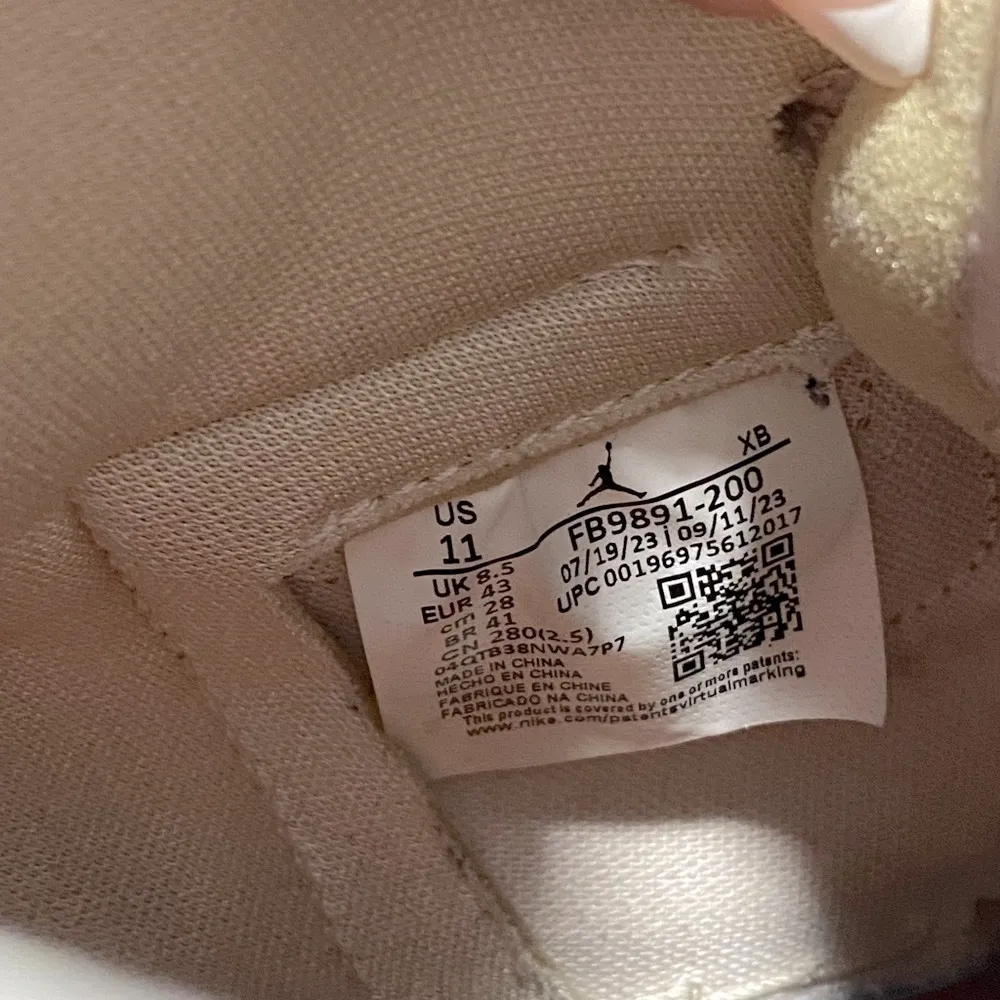 Women’s Air Jordan 1 HighTop Method Of Make’ Legend Medium Brown Sneakers Size11 - Image 13