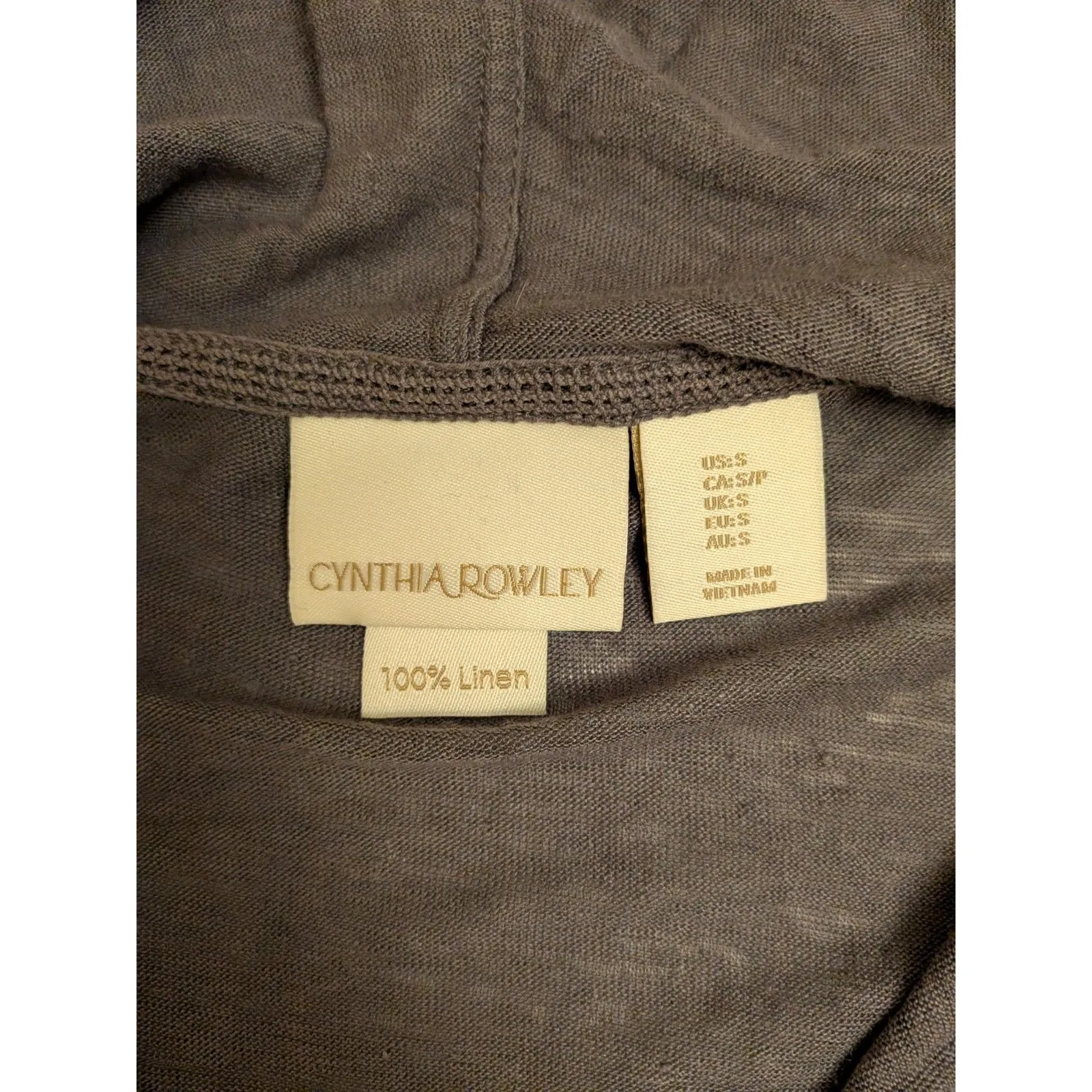 Linen Open Front Long Hooded Cardigan Sz S Lounge Whimsygoth Peasant Capsule - Image 7