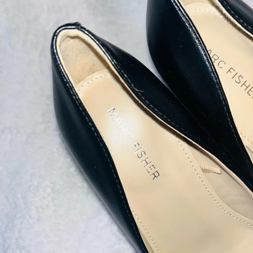 Marc Fisher  Caitlin Black Pointed Toe Heels sz 7.5 - Image 4