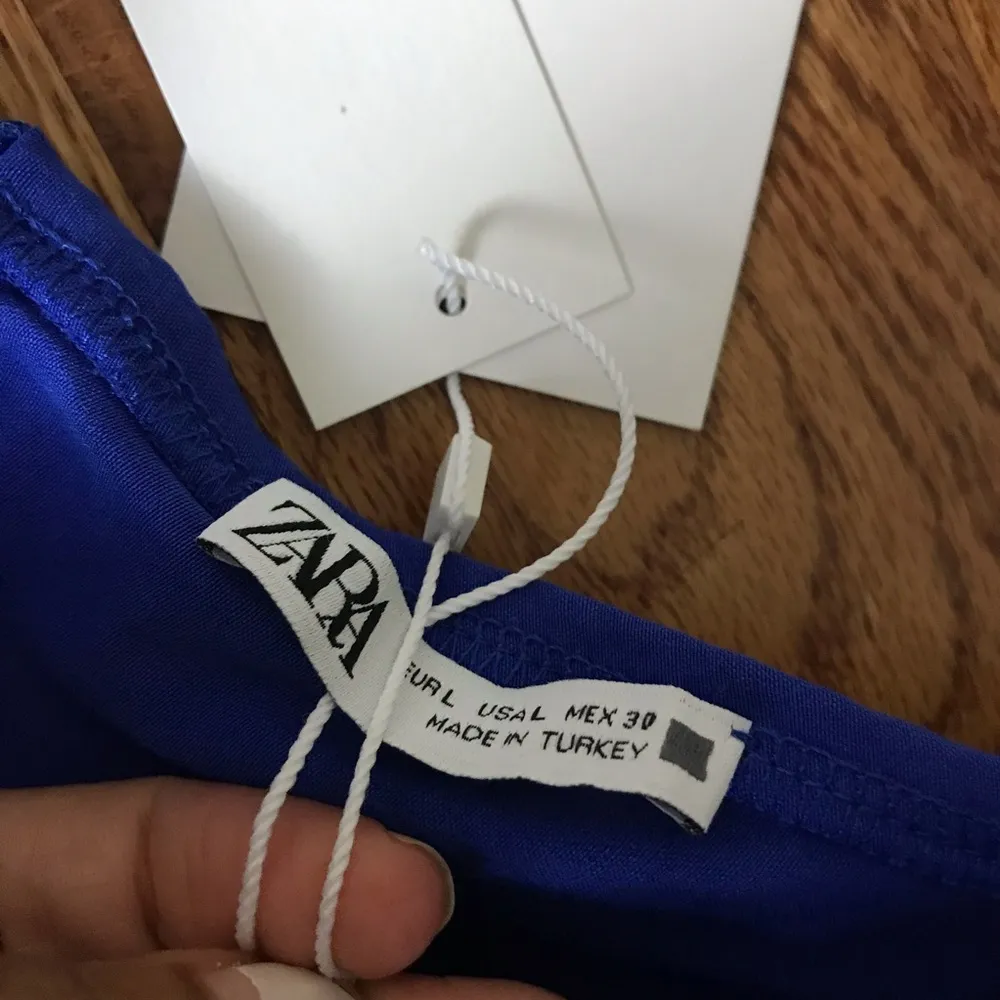 Zara Blue Strapless Dress NWT - Image 7