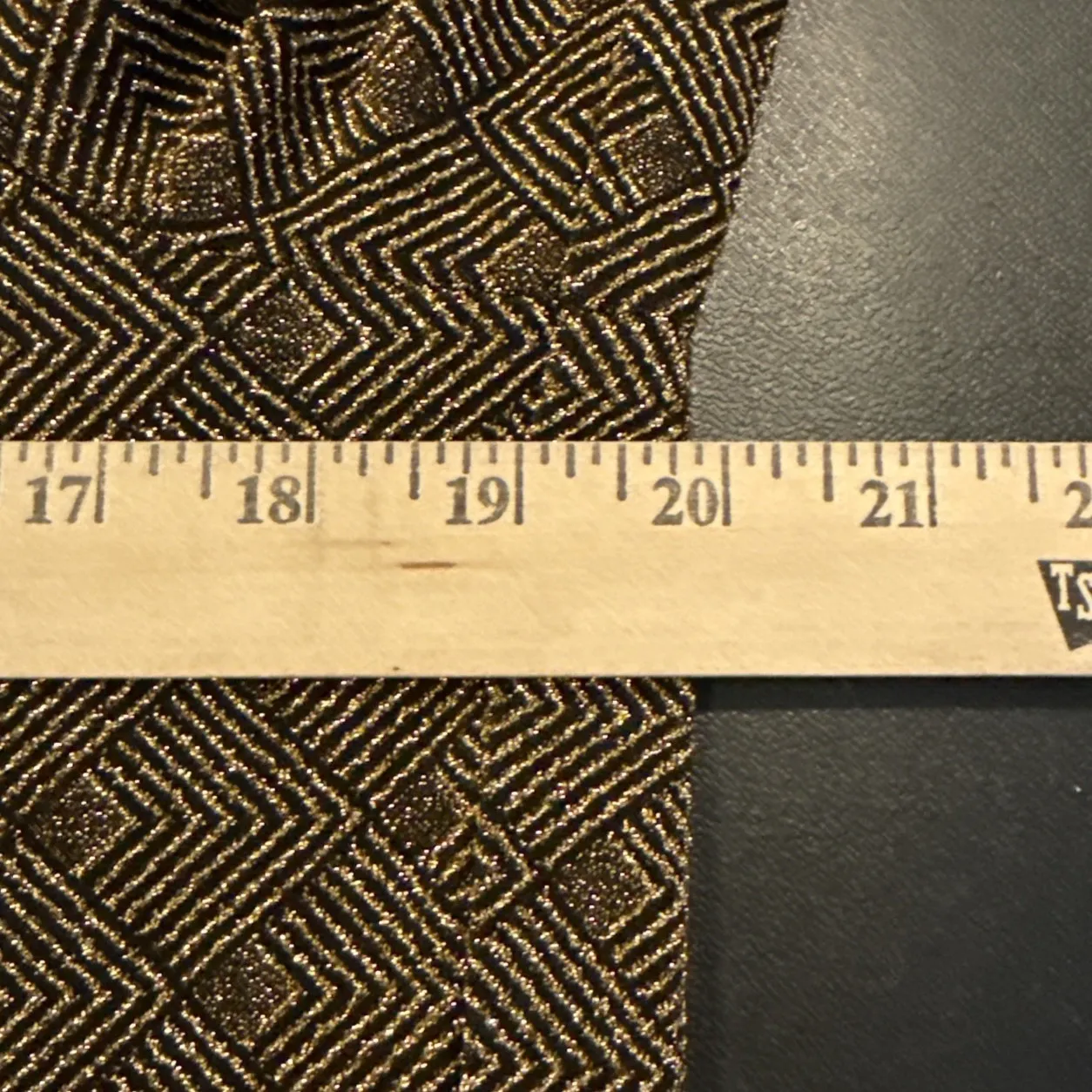 Chicos 1 US Medium Textured Gold Brown Mock Neck Blouse Top Pullover Event - Image 6