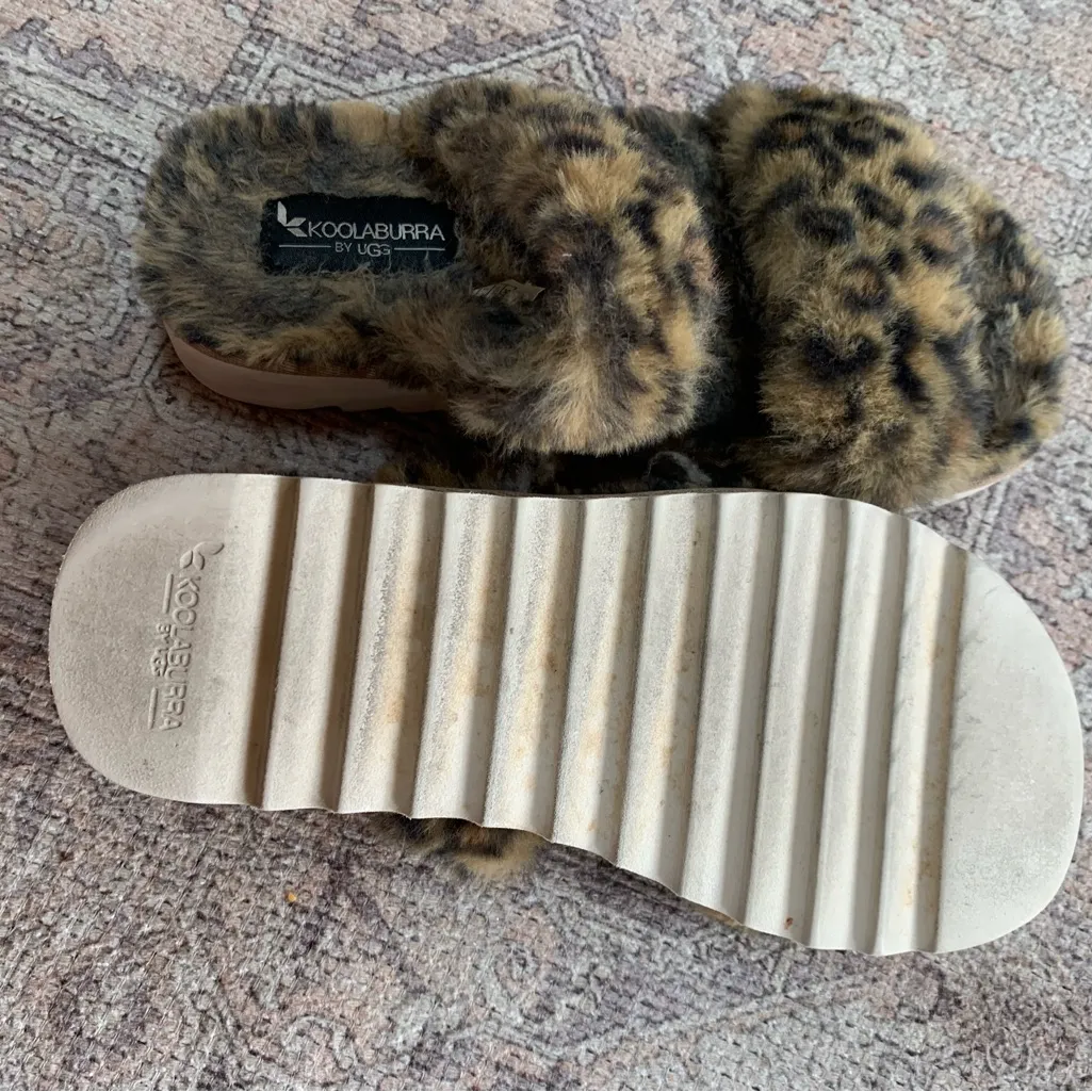 Koolaburra By UGG Slipper Shoes Cheetah Print Women’s Size 5 Footwear Brown - Image 4