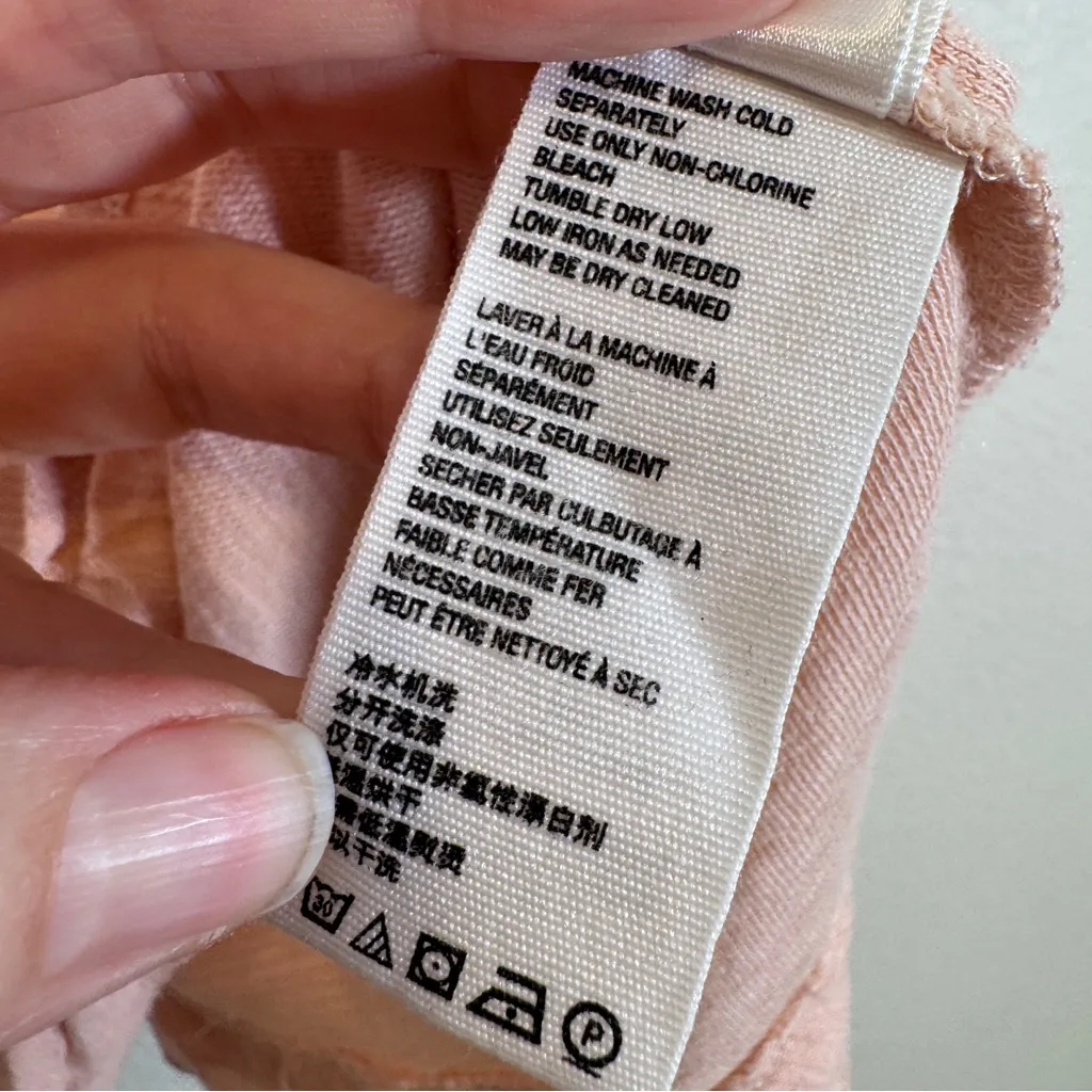 Free People Pink Puff Shoulder Long Sleeve Sweater Womens S Boho Casual - Image 8