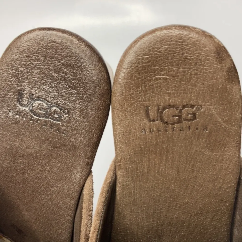 UGG‎ Abbie espresso suede leather clogs size 7 - Image 5