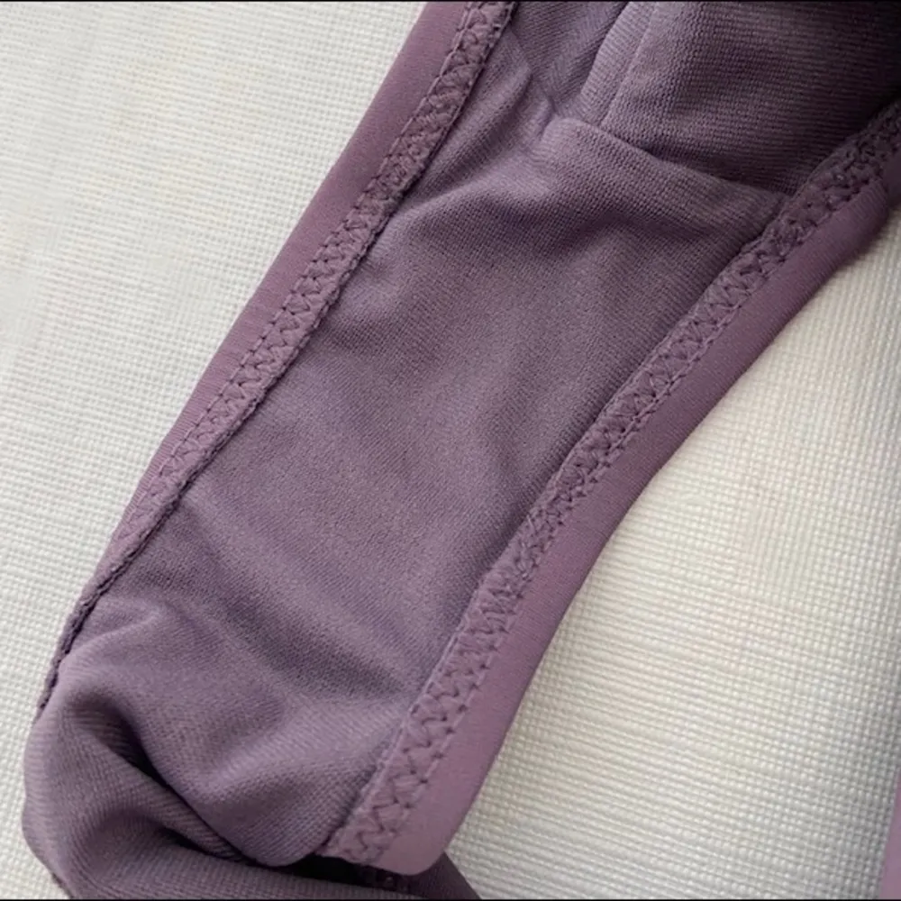 Shade & Shore Purple Lilac Lace‎ Up Front One Piece Swimsuit - Image 5