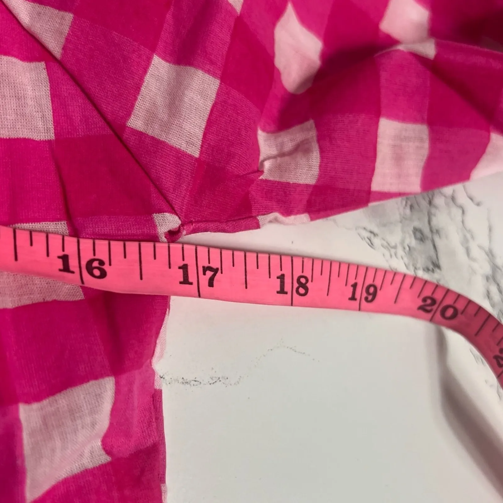 NWT TUCKERNUCK SZ  Block Print By Hand Priya Dress Hot Pink Gingham Sz S - Image 7