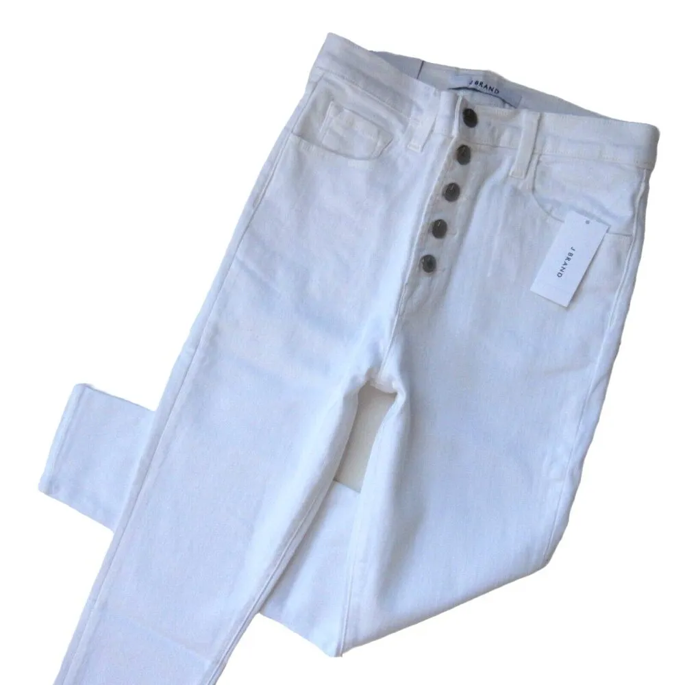NWT J Brand Lillie High Rise Crop Skinny in White Photo Ready HD Stretch Jean 31 - Image 3