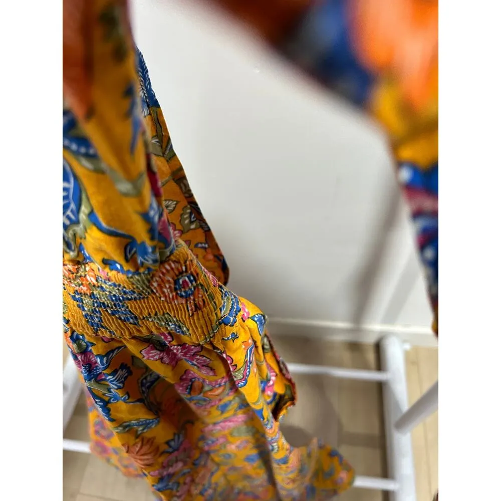 NWT House Of Harlow 1960 Gorgeous Cheyna Orange Patterned Maxi Dress Size Small - Image 5