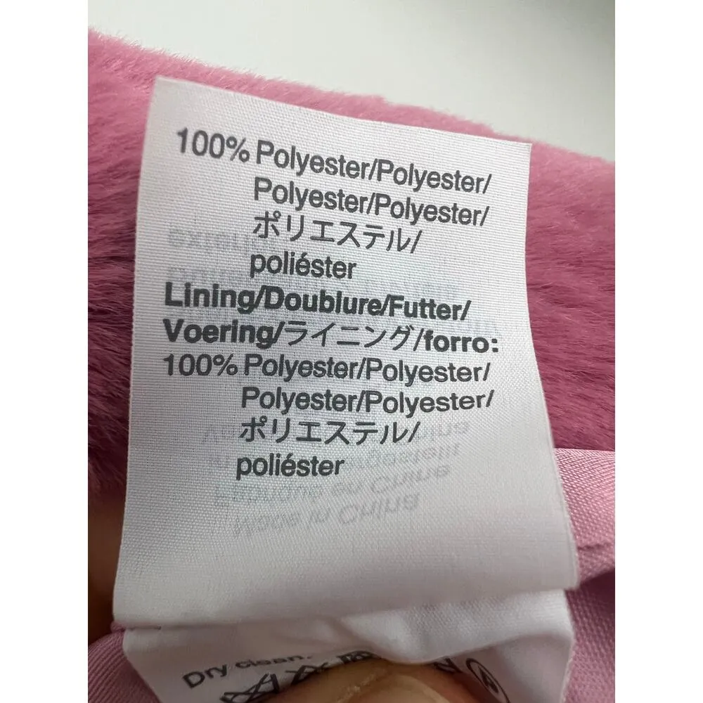 Women's J.Crew Pink Faux Fur Vest XXS - Image 6