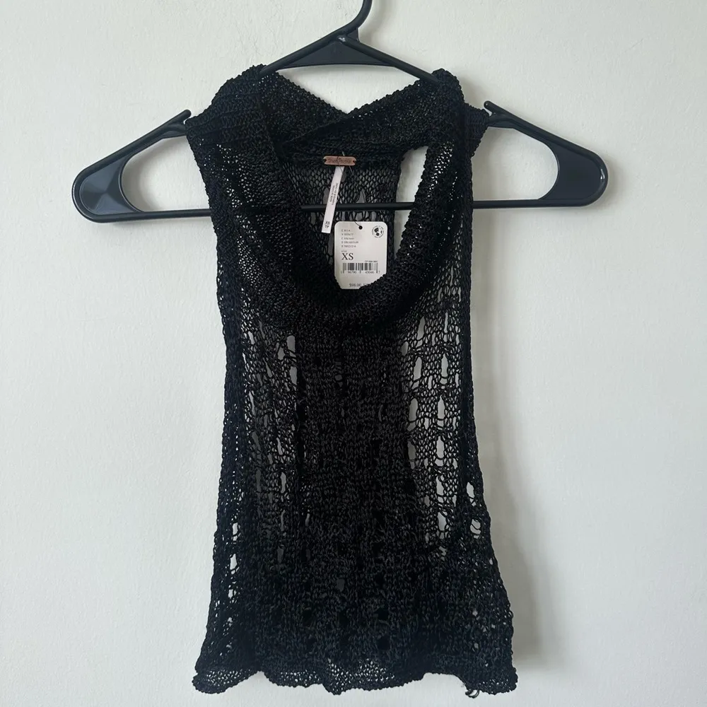 NWT FREE PEOPLE Chainmail Tank Black XS - Image 4