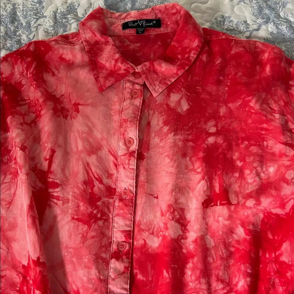 Velvet Heart Pink Tie-Dye Shirt - Image 5