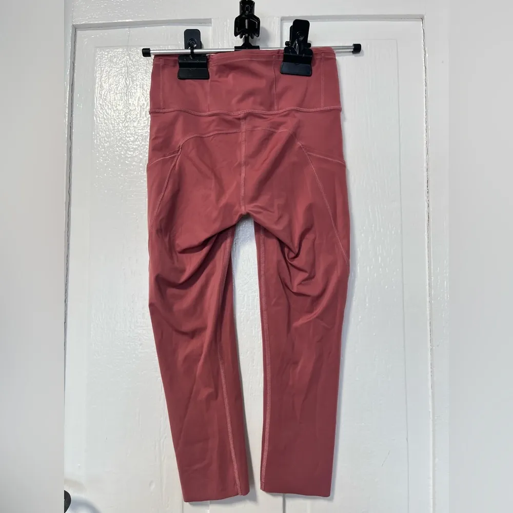 Lululemon Fast and Free Crop II non reflective Cherry Tint size 4 - Image 3
