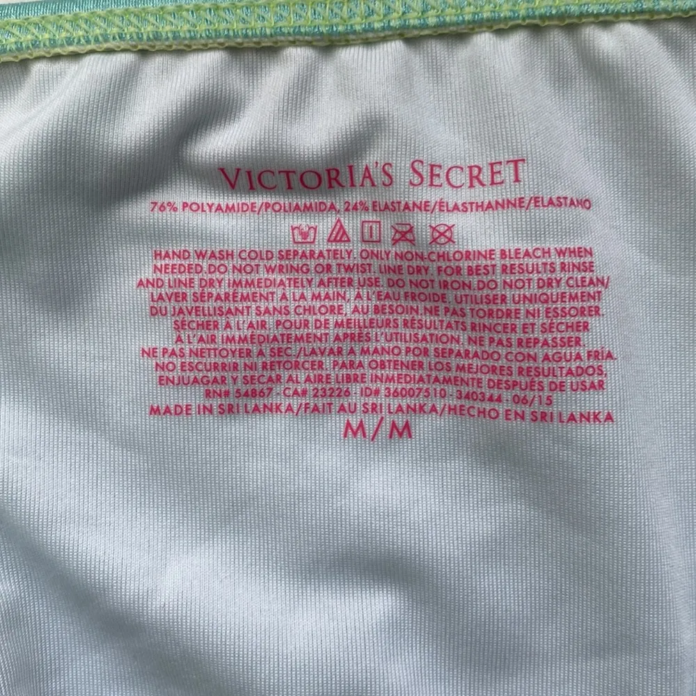 NWT Victoria’s Secret colorblock string bikini bottoms, size medium - Image 6