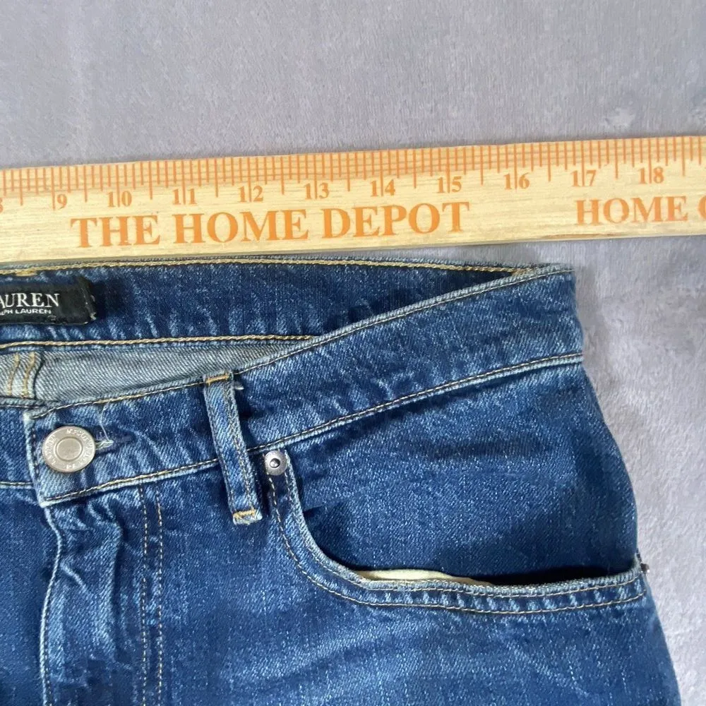 Ralph Lauren Jeans Women 8 Black‎ Label Sequined Rhinestones Beaded Blue Unique - Image 11