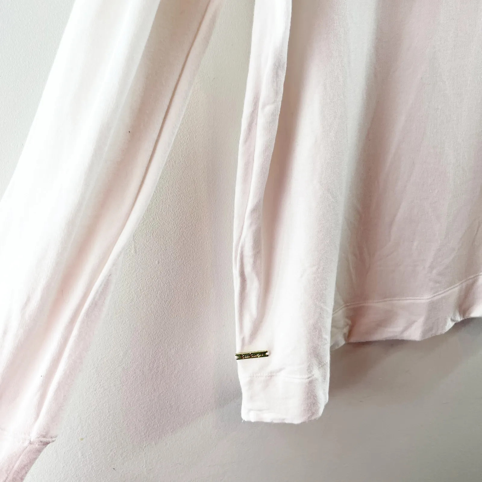 Lilly Pulitzer Belinda Off The Shoulder Long Sleeve Sweatshirt Top White Large - Image 6