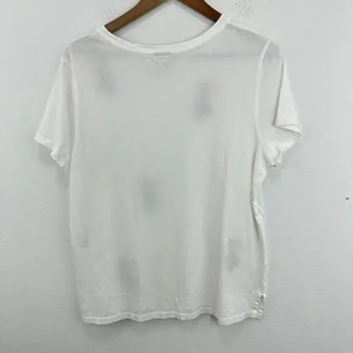 Chico's Women's Large White Toucan Embroidered Short Sleeve Crew‎ Neck T-Shirt - Image 8