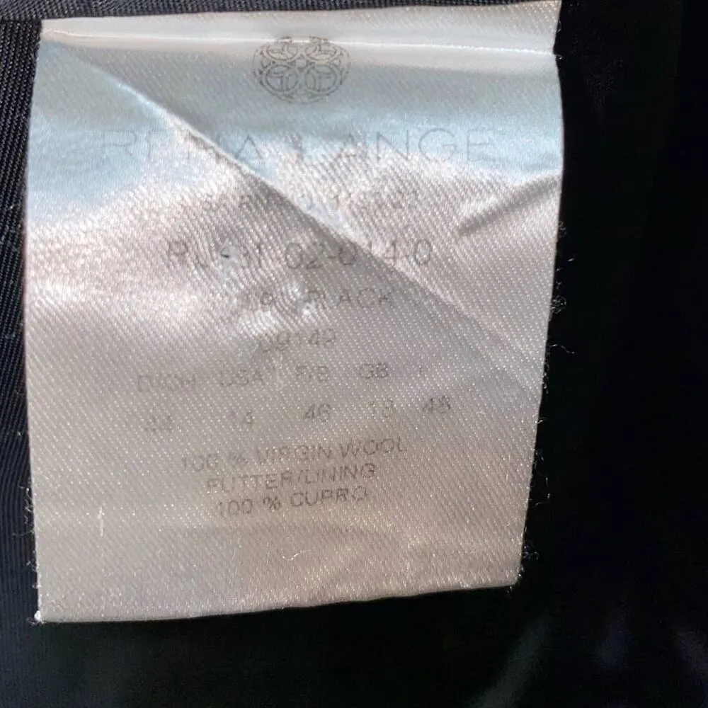 Vintage Rena Lange 100% Virgin Wool Black Dress Pants Women's Size 14 - Image 8