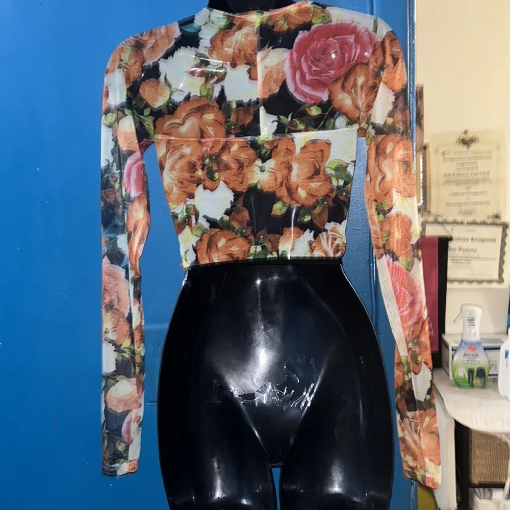Floral Bustier Mesh top - Image 3