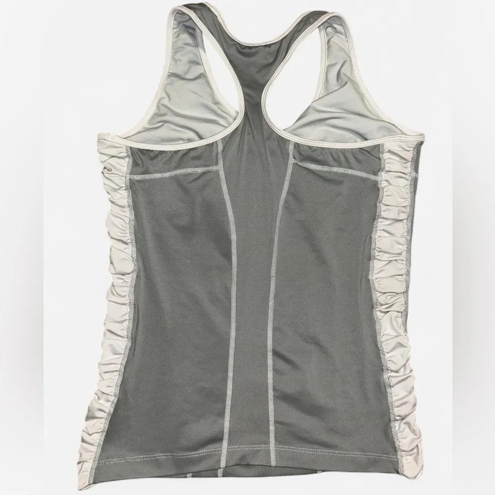 Albion Fit Gray & White Racerback Workout Tank Top | Size XL - Image 5