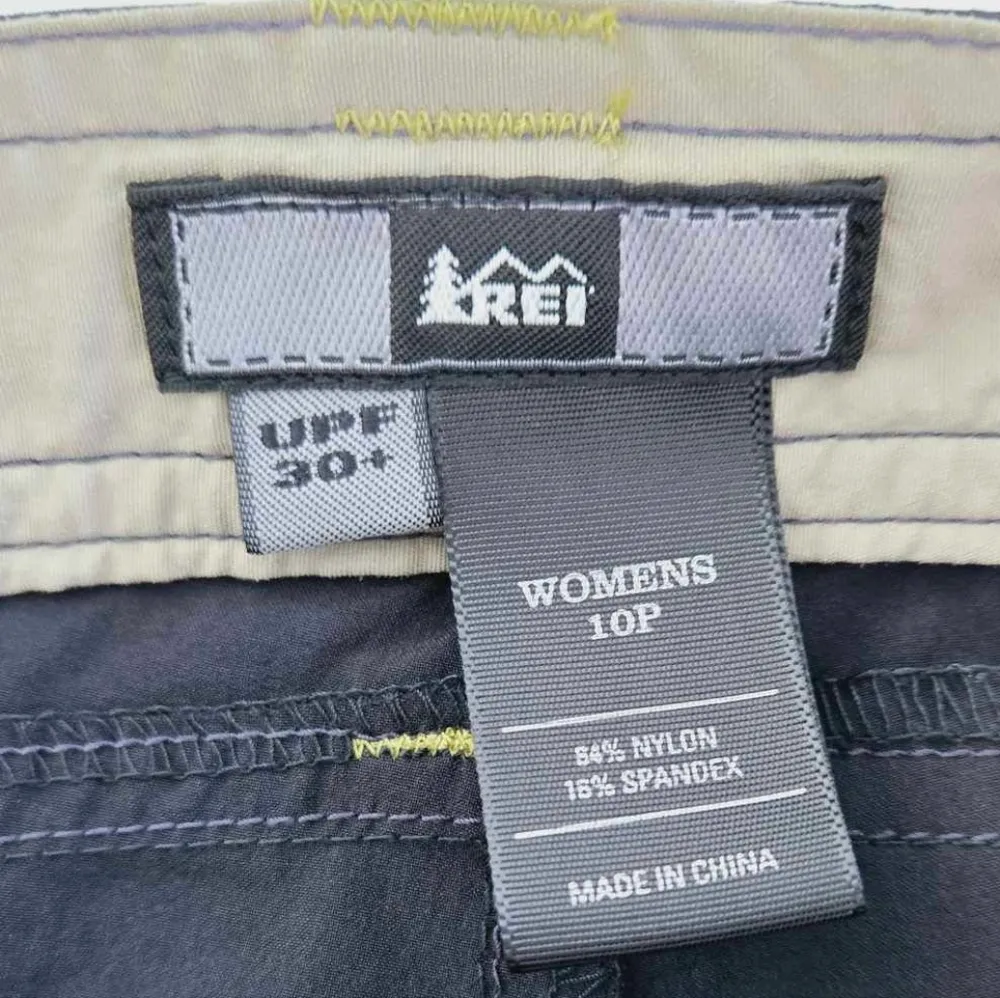 REI Black Convertible UPF 30+ Hiking Women's Pants size 10 - Image 2