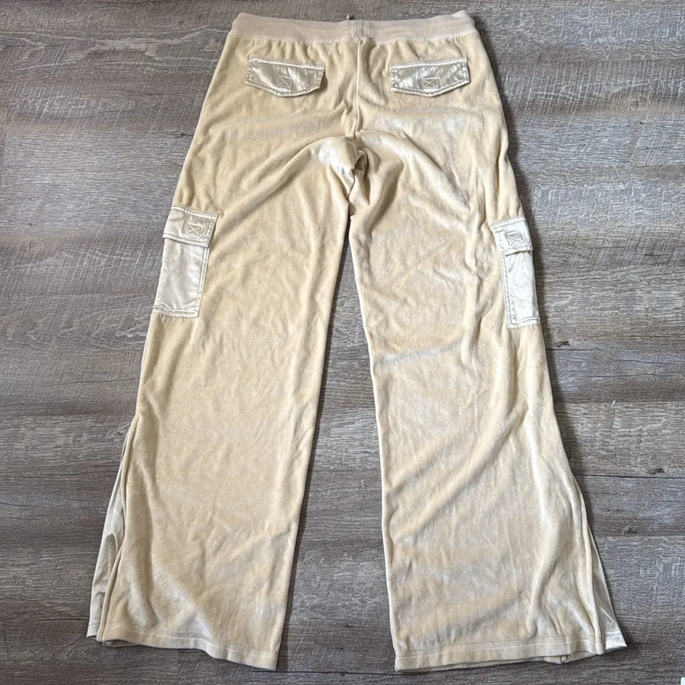 BCBGMAXAZRIA  Y2K Velour Track Pants Size Large - Image 5