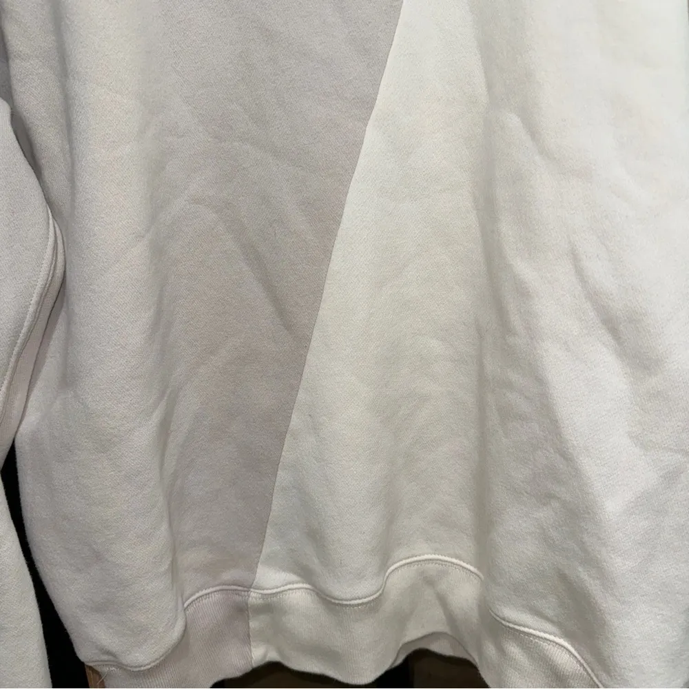 Abercrombie soft a&f crewneck oversized sweatshirt pullover beige two tone block - Image 6