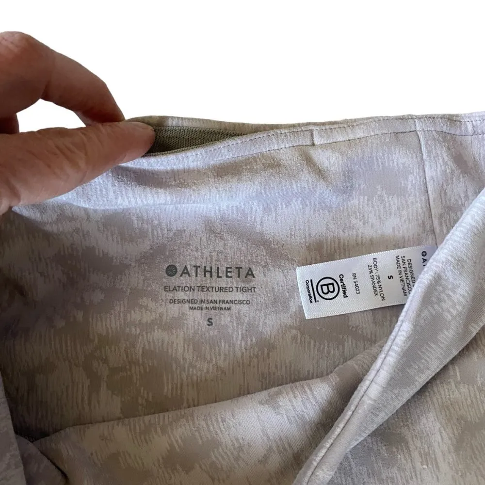 Elation Textured Tight leggings frosted floral women's size small - Image 5