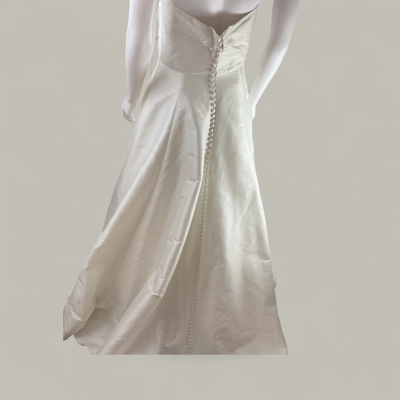 Strapless Wedding‎ Dress Bridal Gown A - Image 7