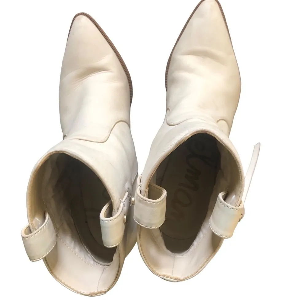 Sam Edelman Niomi Faux Suede Bootie Sz 6  Costal Cowgirl Pointy Toe  3” Heel - Image 4