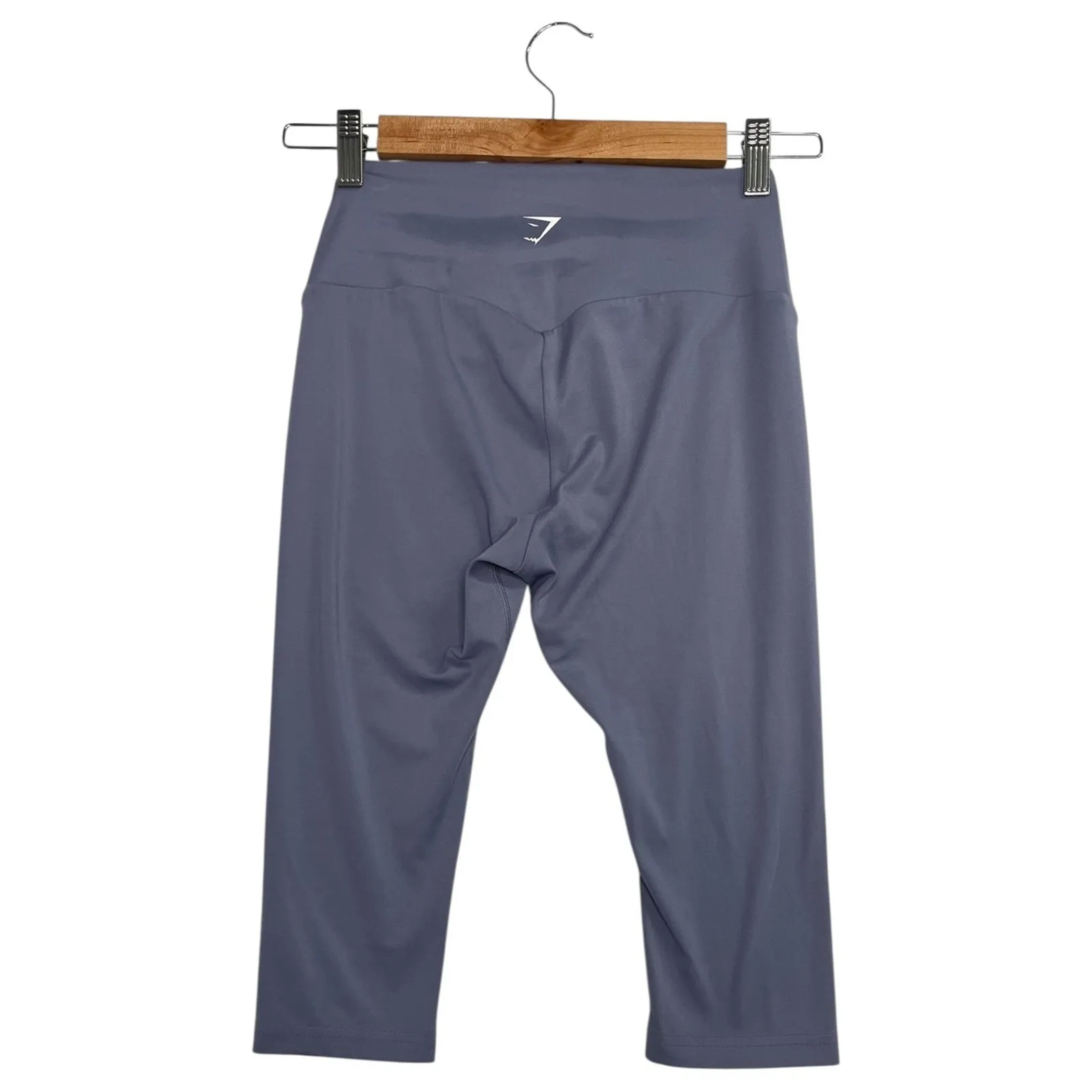 Gymshark Leggings Womens Small Blue Gray Cropped Capri Yoga Workout Gym Stretch - Image 2