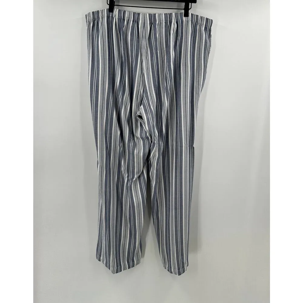 J. Jill Extra Large Tall Pull On High Waisted Wide Leg Striped Pant - Image 6
