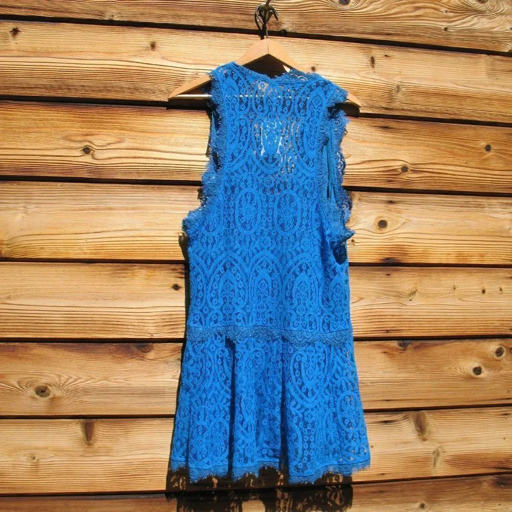 NWT Free People Blue Lace Dress XS - Image 8