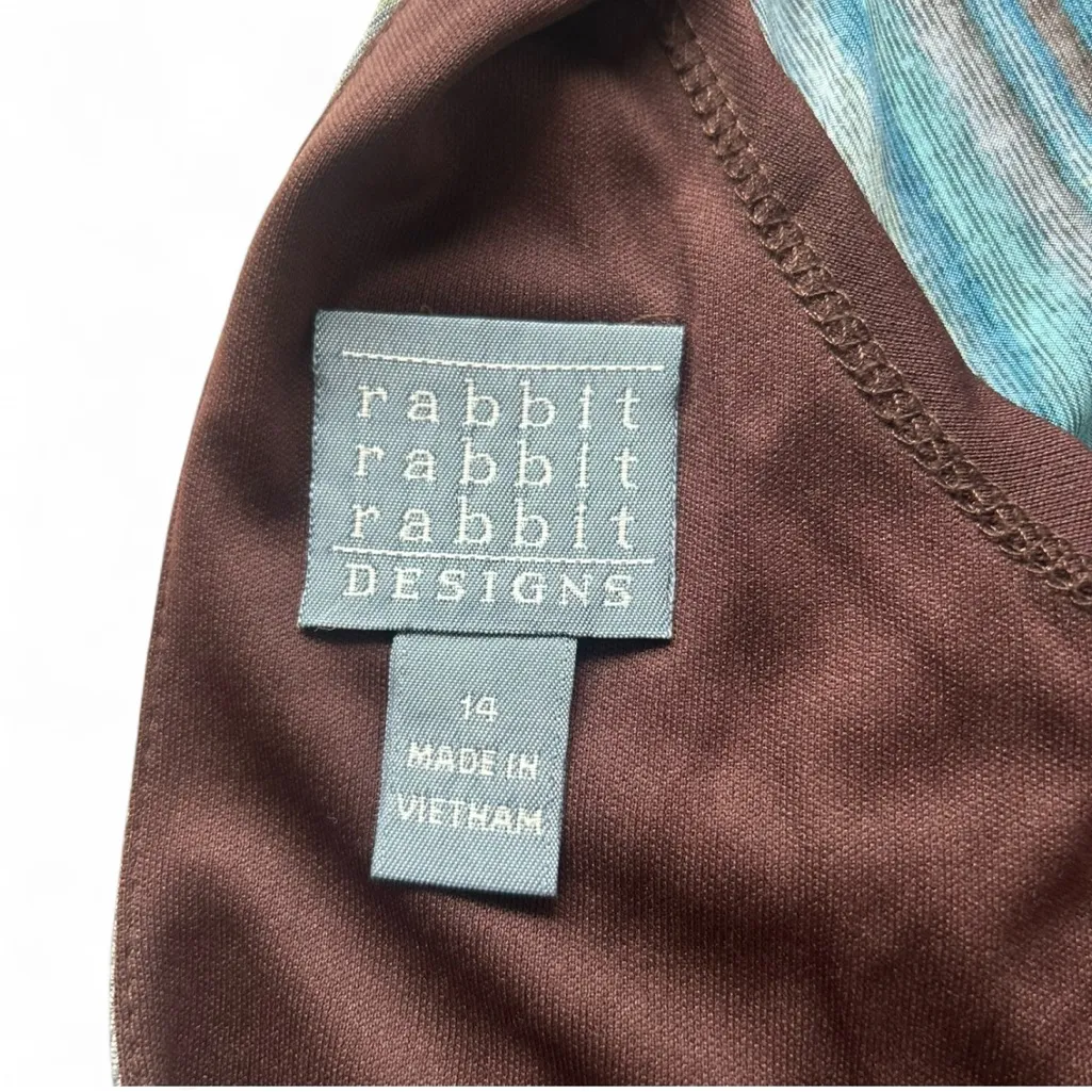 Rabbit Rabbit Rabbit Multicolor Striped Dress Green Size 14 - Image 6