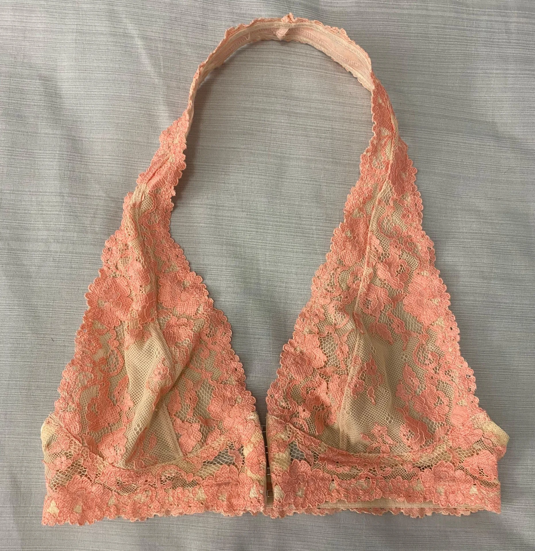 Pink/Nude Lace Bralette - Image 2