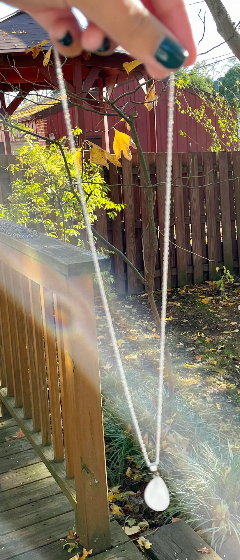 Boutique Clear Quartz Teardrop Necklace  - Image 2