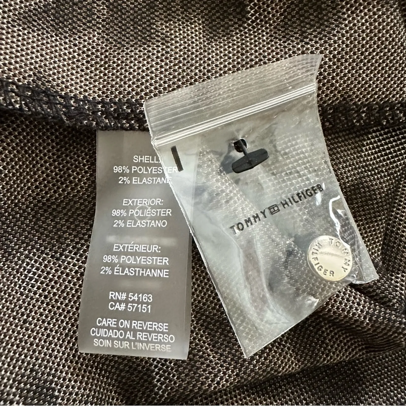 Tommy Hilfiger Dress Black Tan Leaf Print Short Sleeve Casual Shift Size 8 NWOT - Image 11