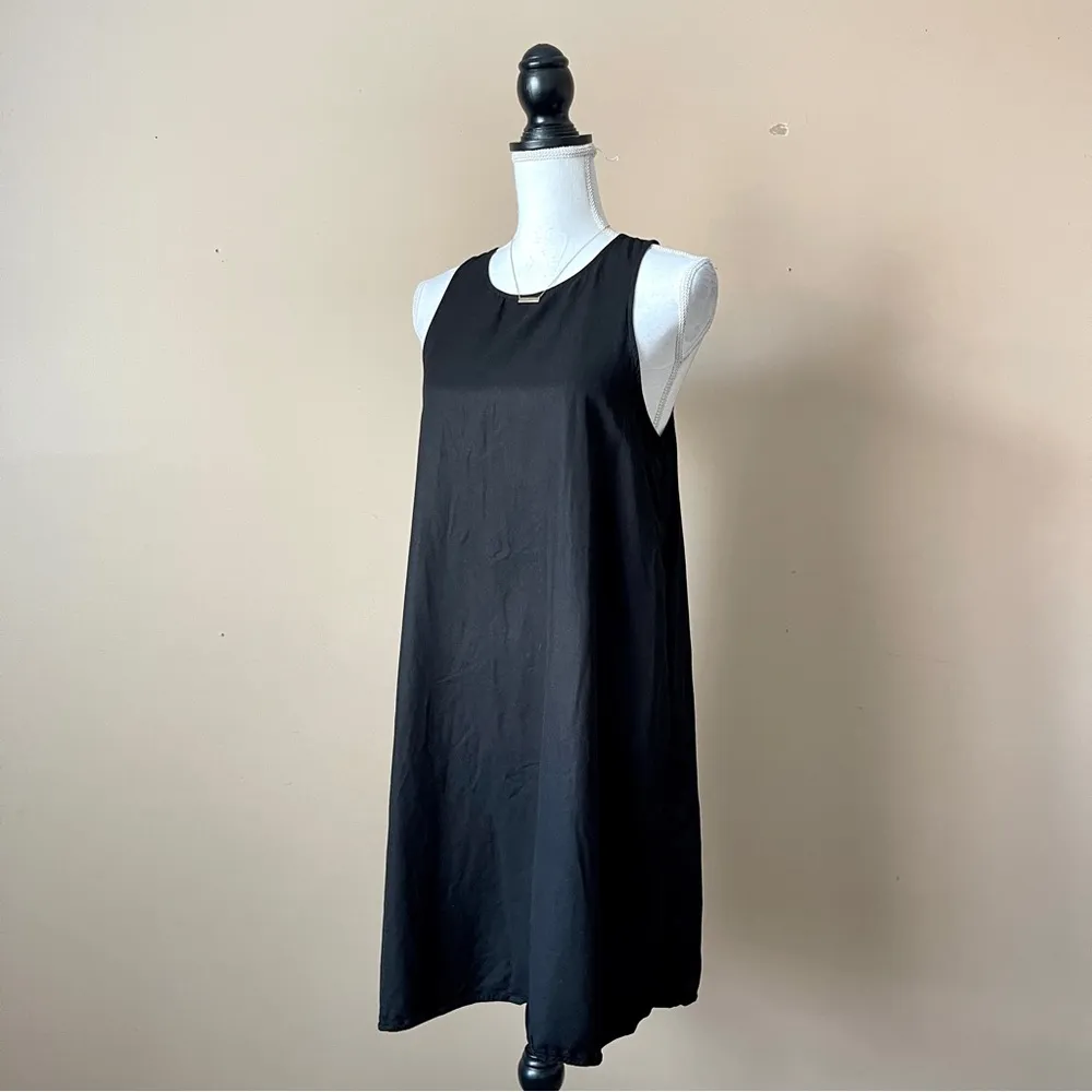 LOU & GREY | Black Sleeveless A-Line Dress Siz M - Image 2