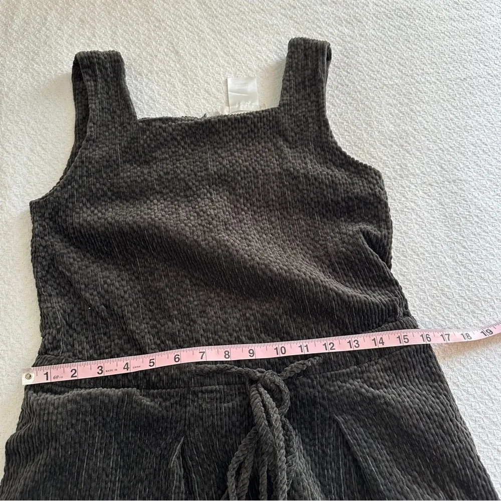 Missing You Already Corduroy Square Neck Jumpsuit Black Size L - Image 8