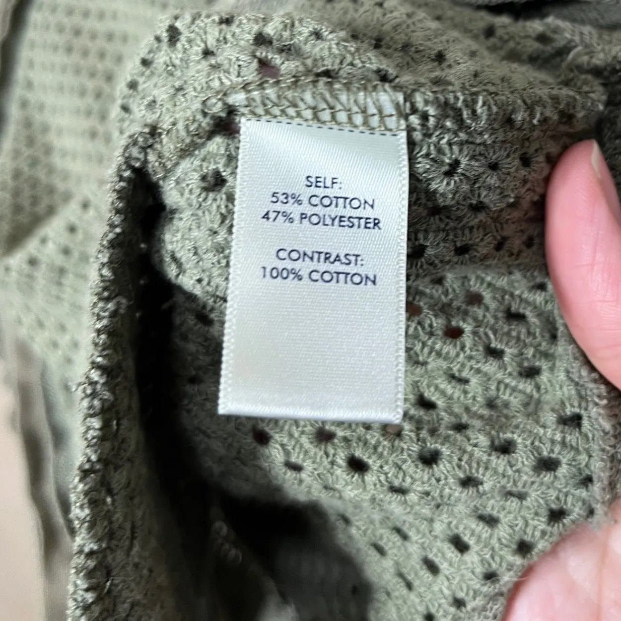 BKE Olive Green Mesh Hooded Button Up Shirt Jacket X Large - Image 7