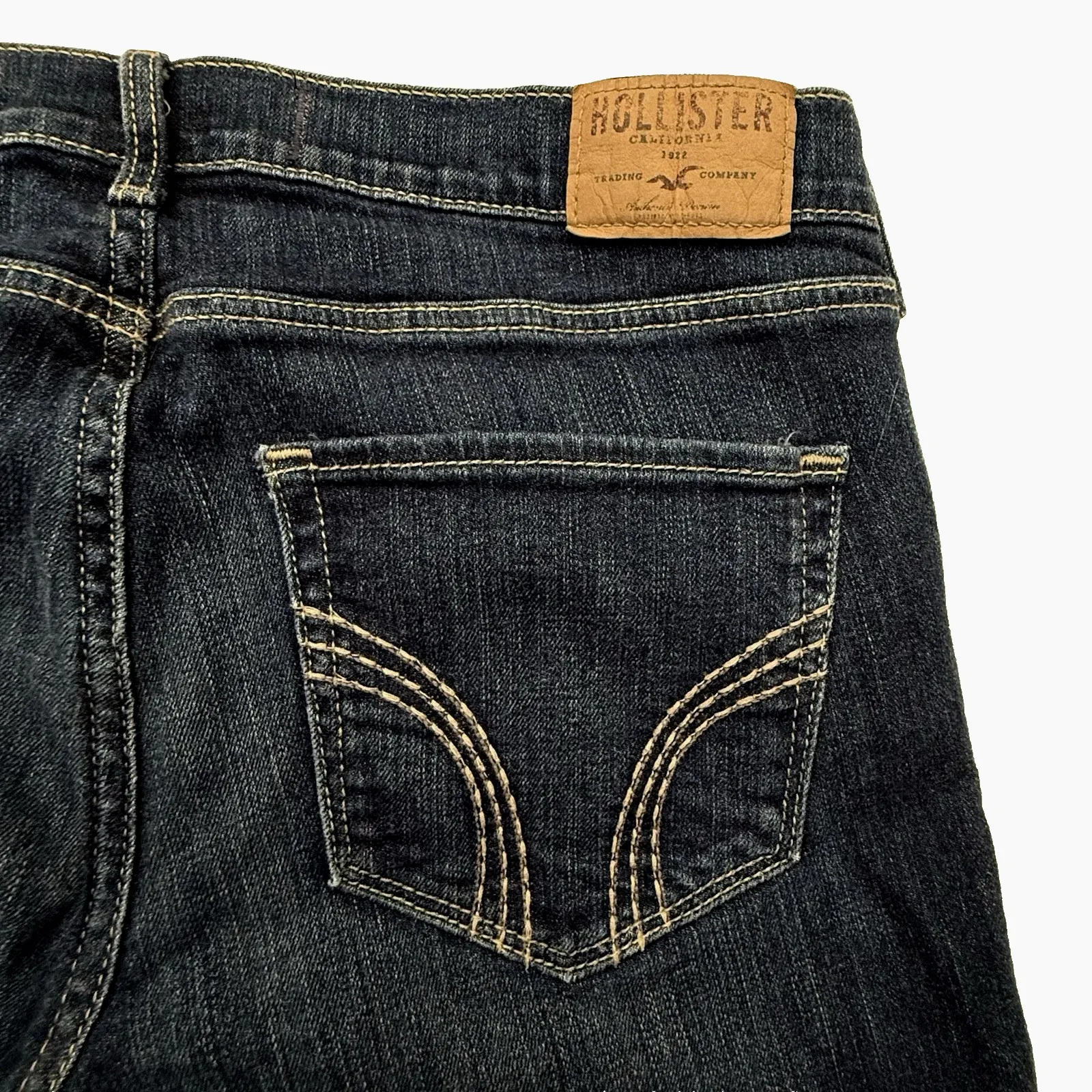 Y2K Hollister Venice Boot Cut Blue Jean Jr Women 9 x 32.5" Inseam Low Rise Denim - Image 3