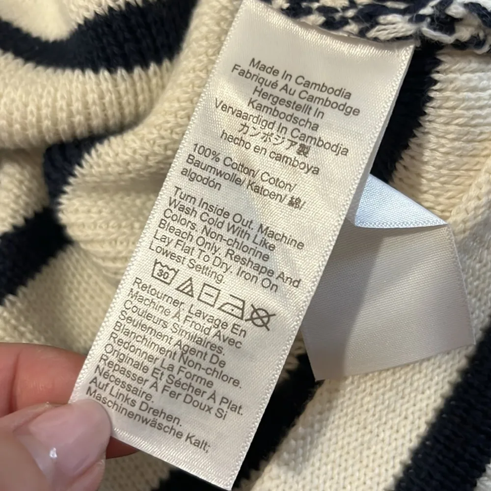 J Crew Striped Cotton Lady Jacket Cardigan Size 2X - Image 11