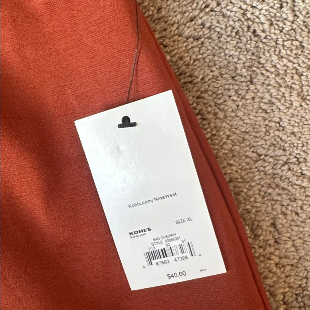 Nine West Brick Red Skirt SIZE XL - Image 2