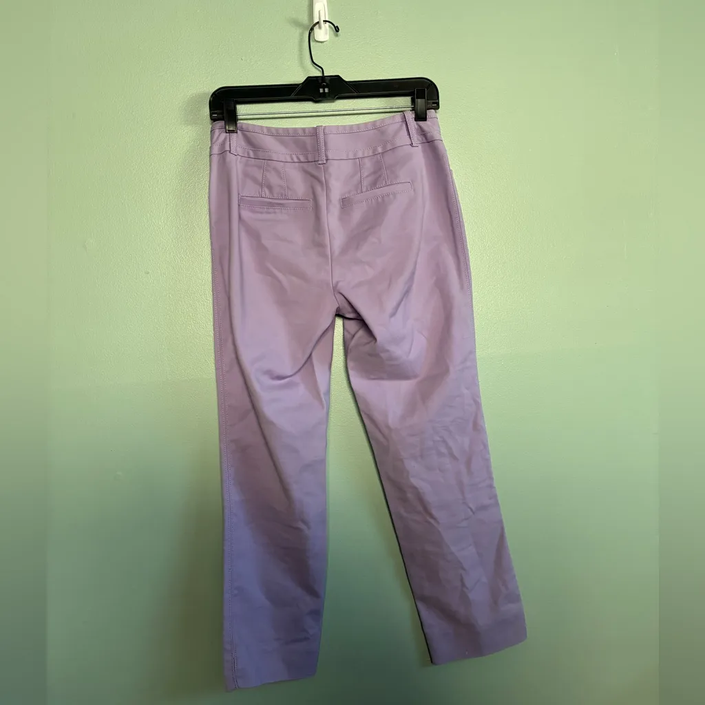 White House Black Market Lilac Straight Leg Pants - Image 4