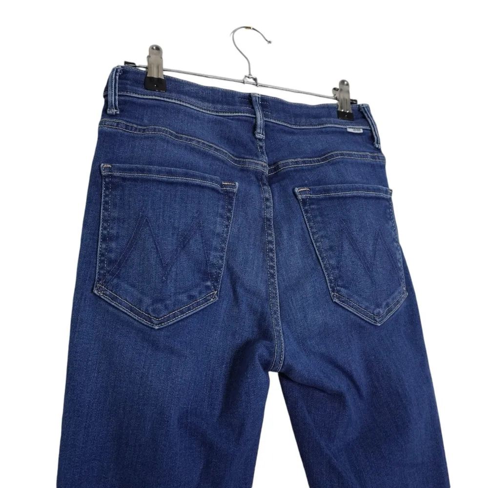 Mother The Swooner Ankle Fray Jeans Taxi! Blue Size 27 - Image 6