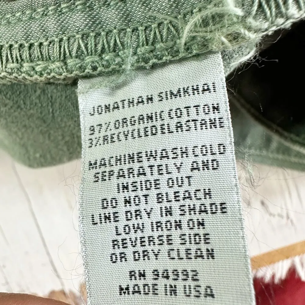 JONATHAN SIMKHAI STANDARD River High Rise Straight Size 25 Jade - Image 5