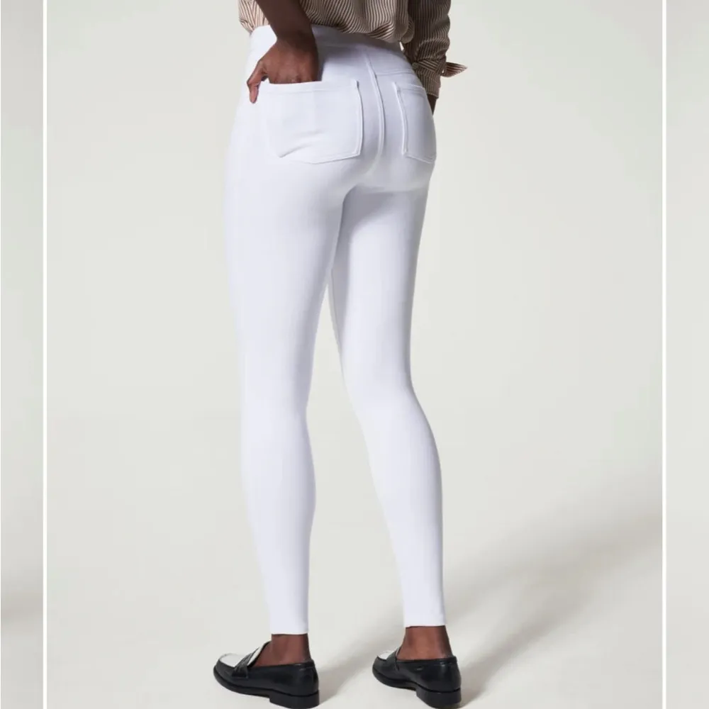 Spanx White Jean-ish Ankle Leggings Size Medium - Image 3
