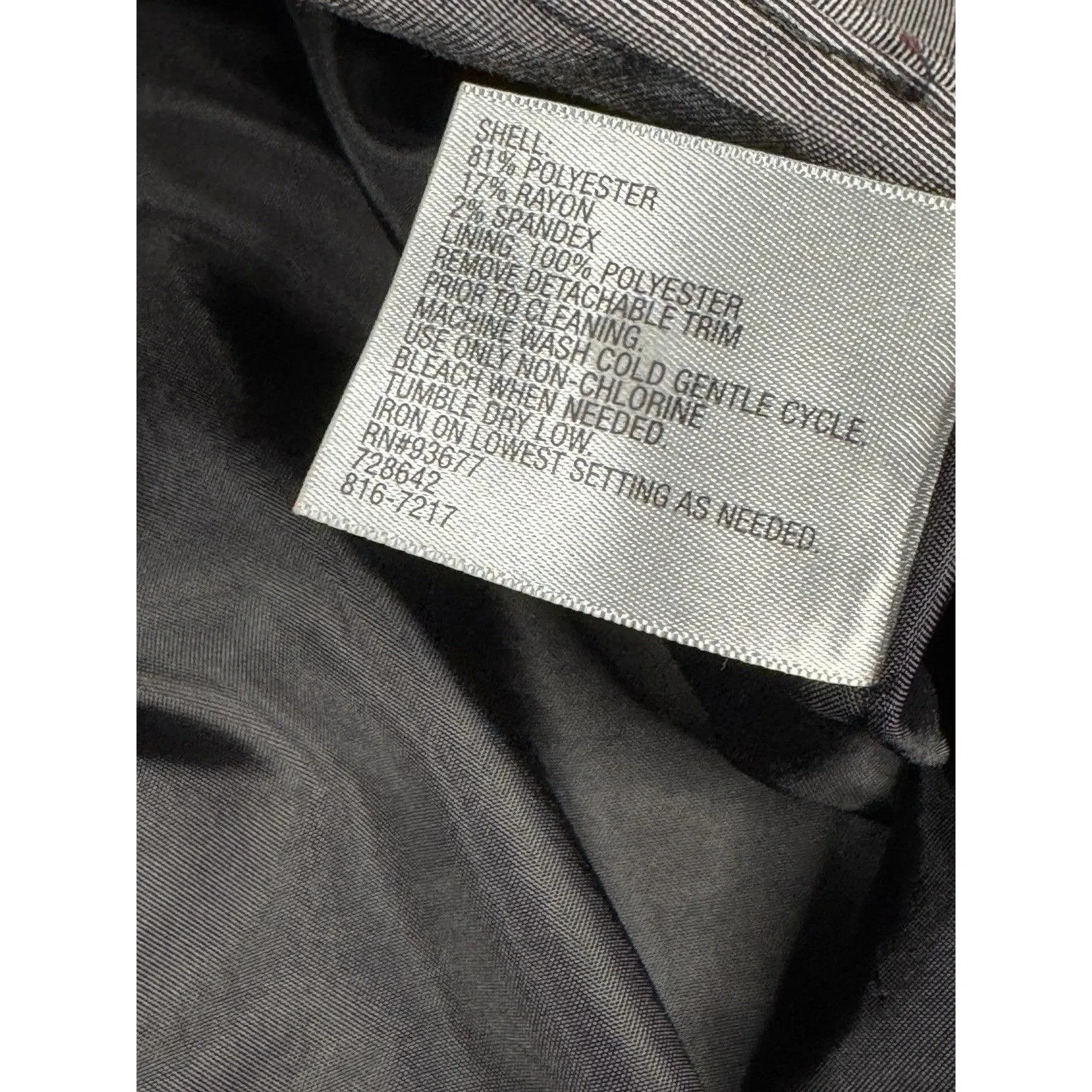 Worthington Pleated Pencil Skirt Gray Black Pockets Size 8 Lined Business Casual - Image 10