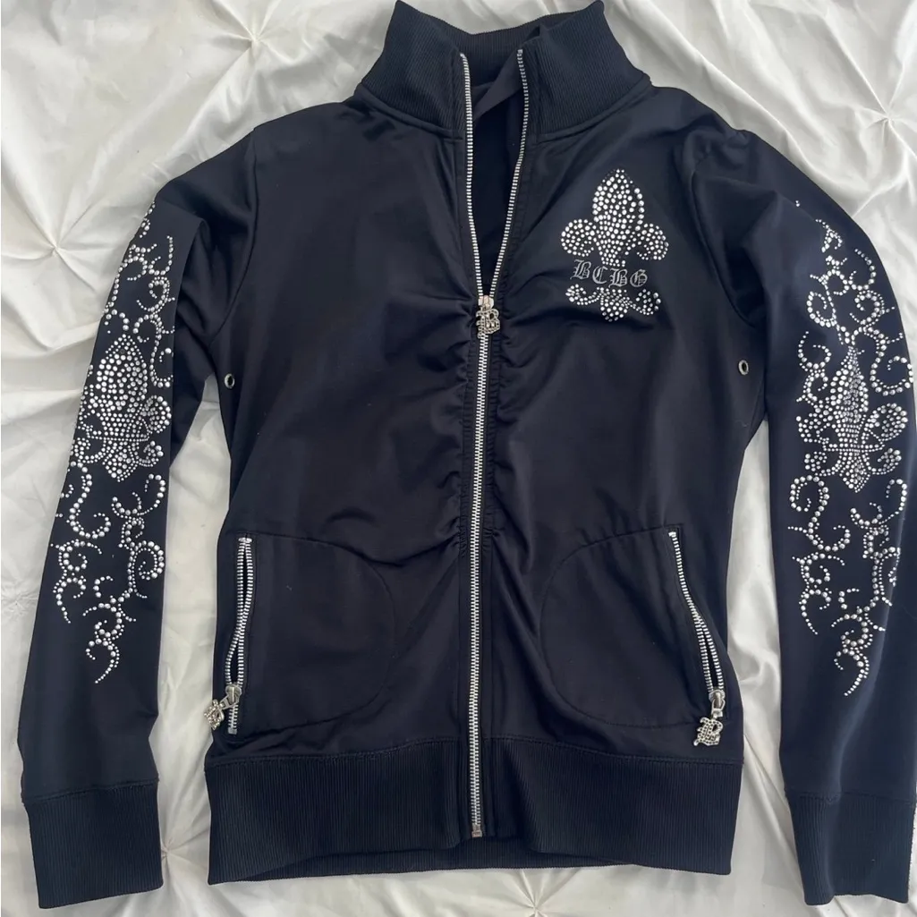 Black Embellished Women's Jacket - Image 2