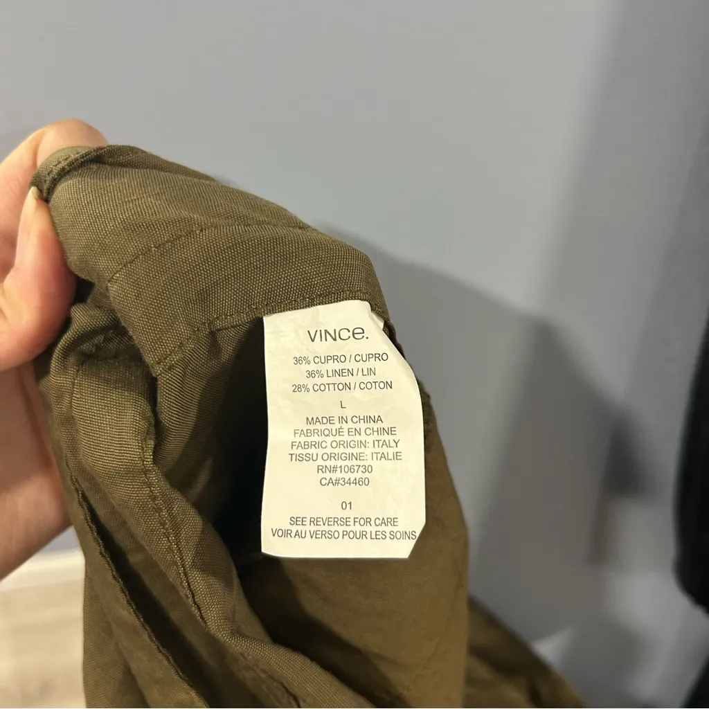 NWT Vince Utility Olive Green Baggy Cargo Pants Size L - Image 7